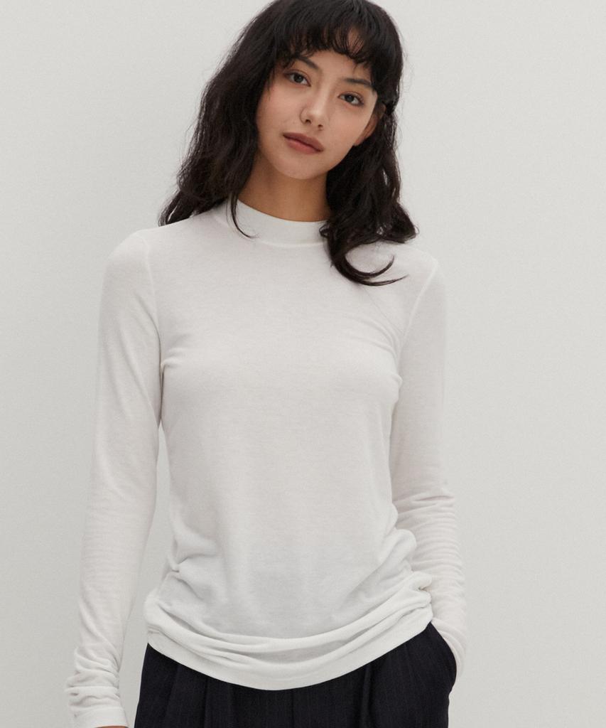 RAVEROUS Wool-Like Basic T-Shirt White