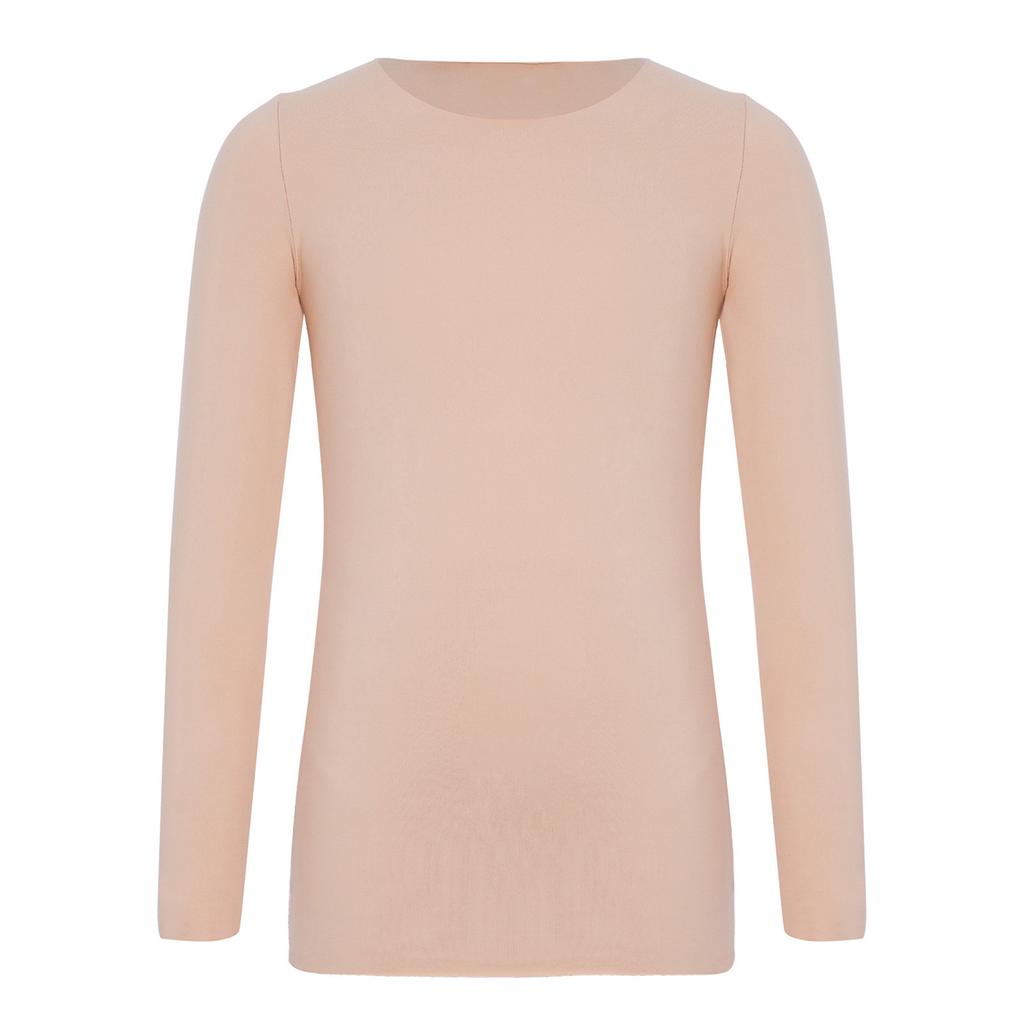 Naadloze Thermische Dans Top voor Kinderen Meisjes: Ronde hals lange mouwen opwarmtrui voor ballet, gymnastiektraining en de winter