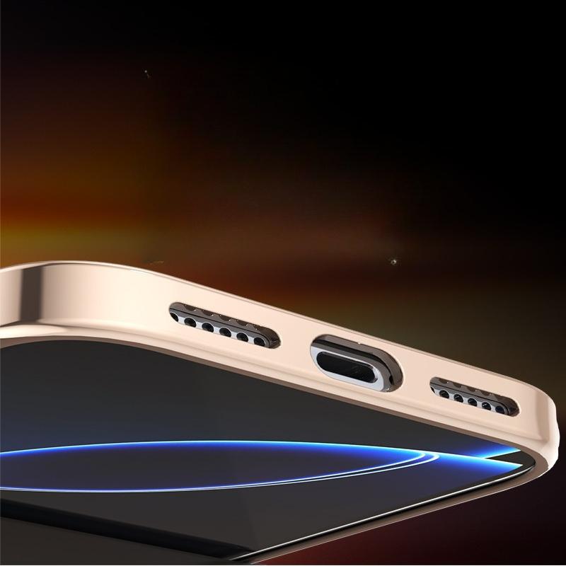 Phone Luxury Leather Case Plating For Iphone 17 Pro Max 17 Air Shockproof Lens Protection Back Cover Hard Shell