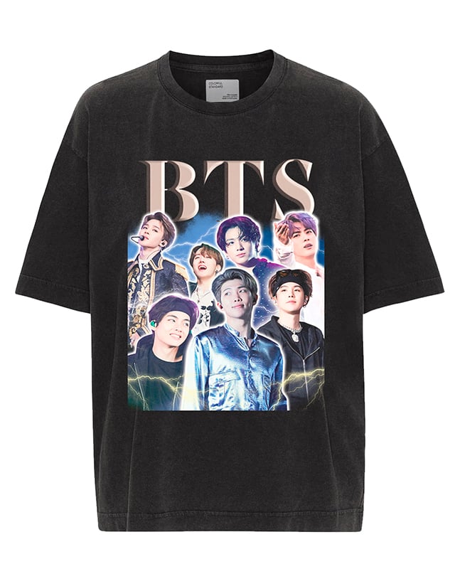 BTS CRUZ AZUL BOOTLEG Camiseta Gráfica Feminina Masculina Algodão Solta Y2k Streetwear Manga Curta Oversized Roupas Femininas