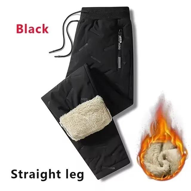Men Plush Thick Winter Sweatwear Fleece Sweatpant Lambswool Thermal Trousers Casual Pants Windproof Warm Cotton Pants