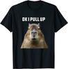 Ok I Pull Up Capybara T Shirt Black
