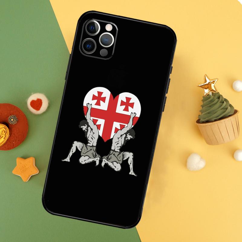 Georgia Flag Phone Case For iPhone 17 17Air 16 15 14 13 11 12 Pro Max 12 13 Mini 16E Shockproof Cover