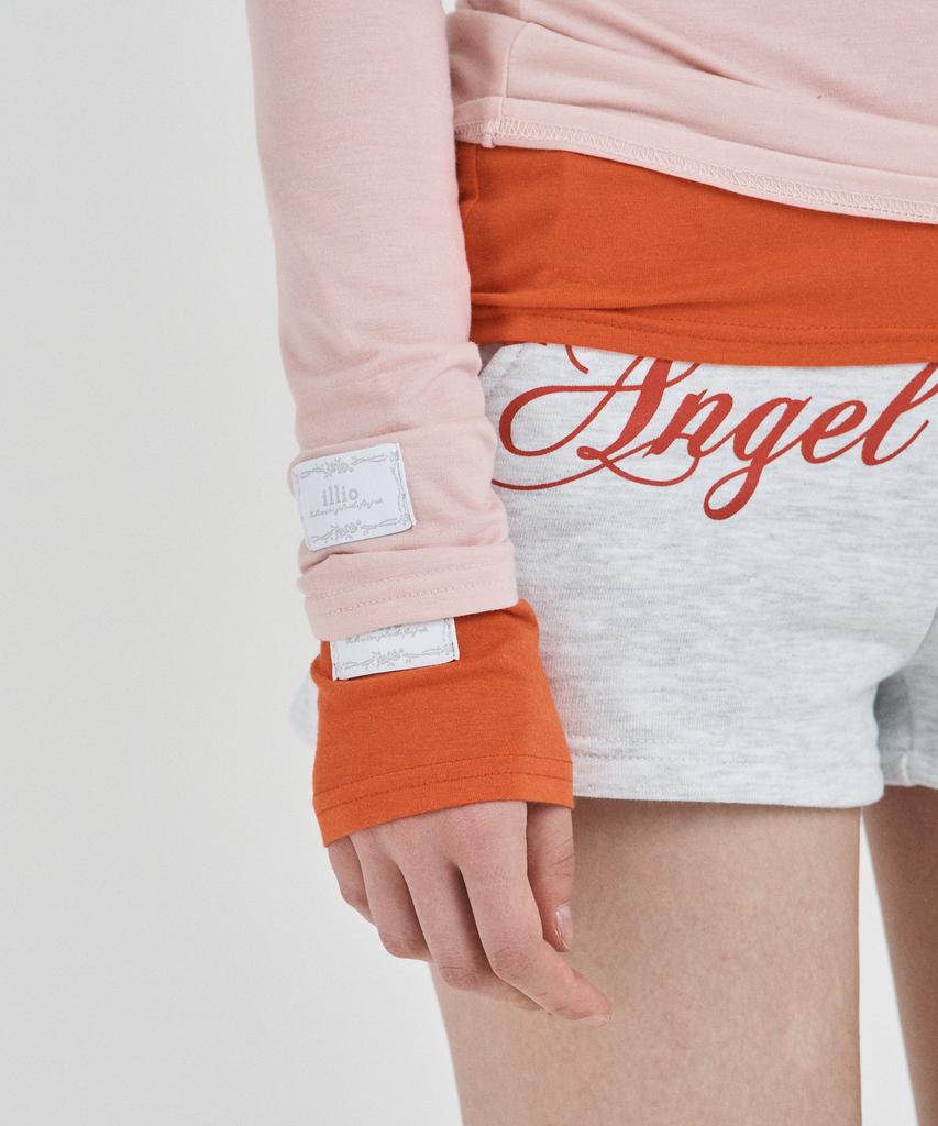 ILLIO Red Orange My One Scoop Neck Longsleeve