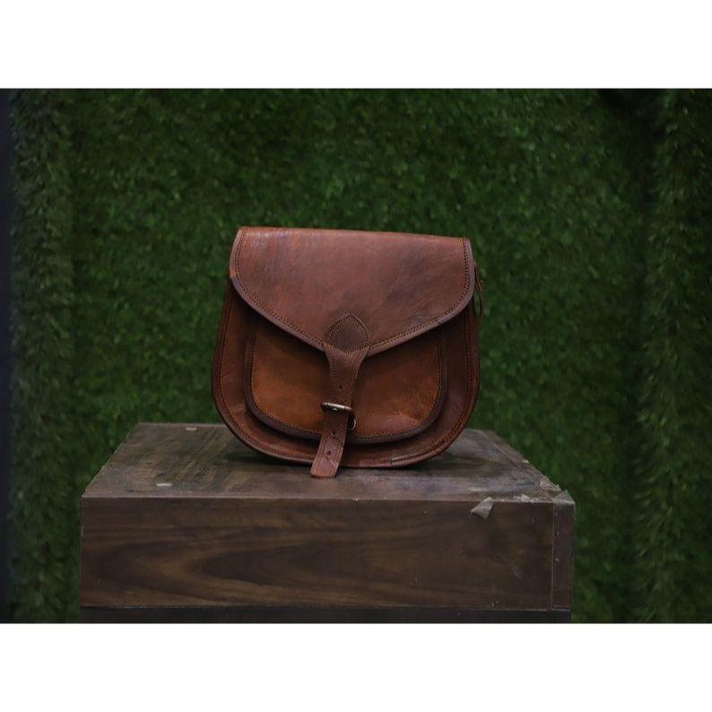 Кожаная женская сумка через плечо — фото 5