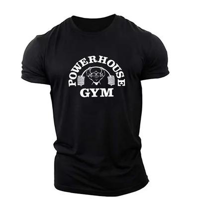 LP Engelska Bokstavselement Herr T-shirts Kortärmad Lös Casual Sporttoppar Gym Powerhouse Träning Man T-shirts 01336