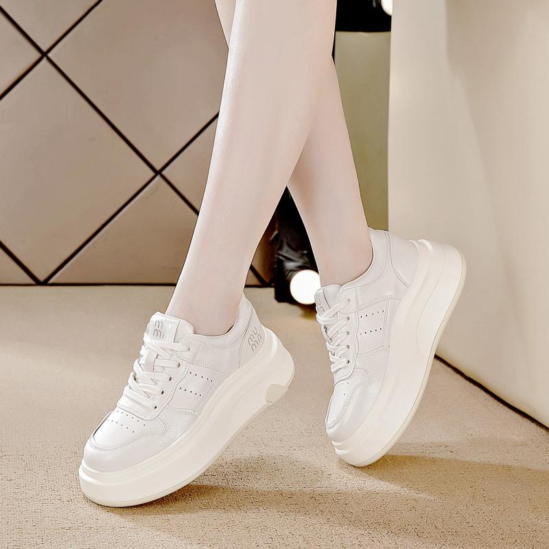Platform casual shoes women's flat-soled lace-up comfortable breathable mesh shoes summer single shoes