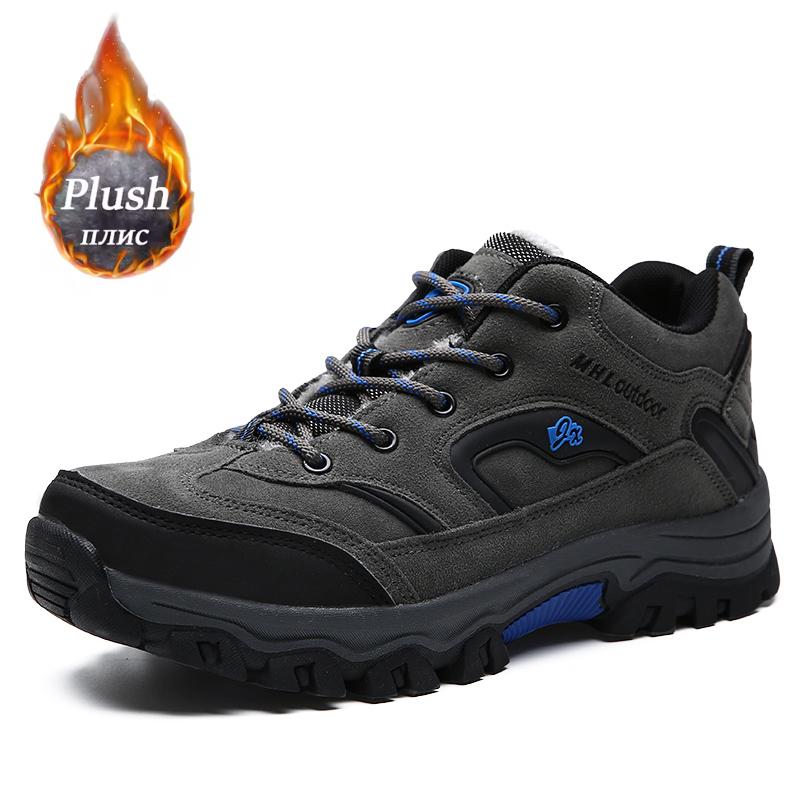 

Outdoor Men Hiking Shoes Sneakers Non-slip Casual Shoe Lightweight Women Walk Shoe Comfortable Fur Tenis Masculino Unisex Winter 36