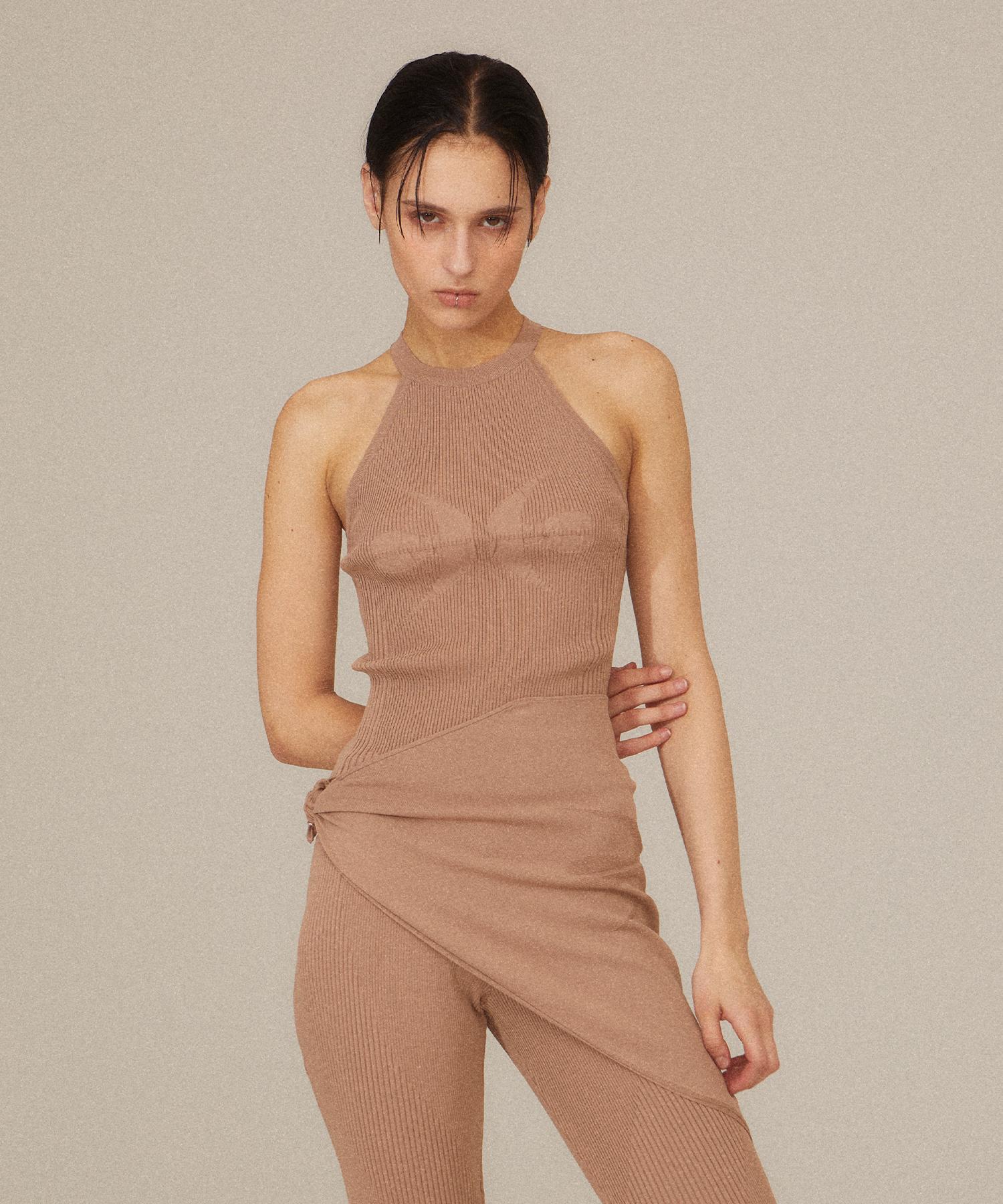 Kitsch And Kiss Knit Simbol Halterneck Top (25Stp-Htnk03) Entry/[Free]