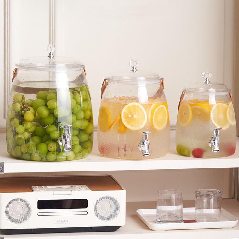 Large Capacity Cold Beverage Kettle with Spigot and Handle for Fruit Tea and Lemonade