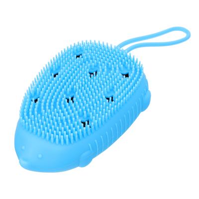 1Pcs Silicone Body Shower Brush Double Sided Soft Stretch Bathing Scrubber Skin Massage Tool Silicone Brush Body Cleaning Tool