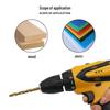 13-Piece Titanium-Coated HSS Straight Shank Twist Drill Bit Set, 1.5-6.5mm for Wood and Plastic Drilling