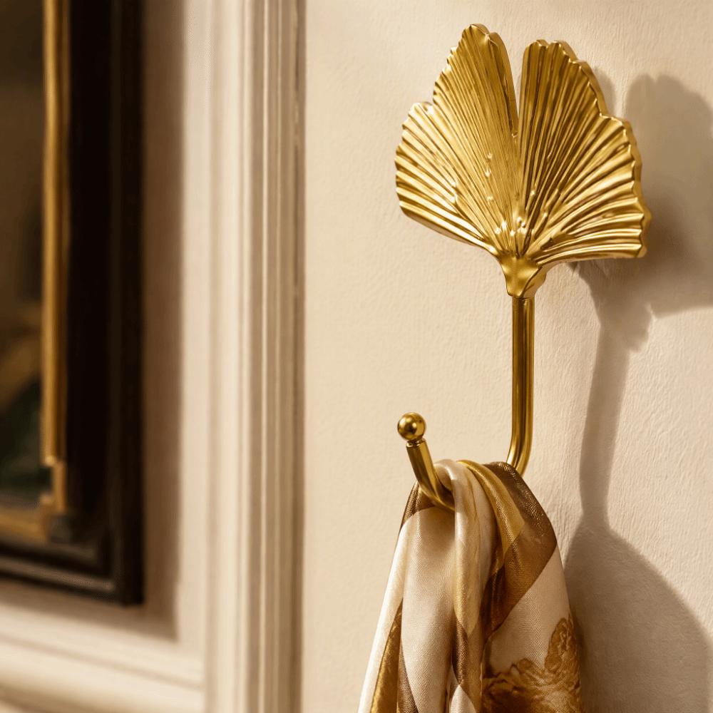 4 stuks Gouden Afwerking Wandhangende Haken IJzeren Materiaal Keuken Hangende Haken Entree Decor