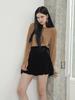 MUSE BY ROSE Evelyn Velvet Balloon Shorts (Black)