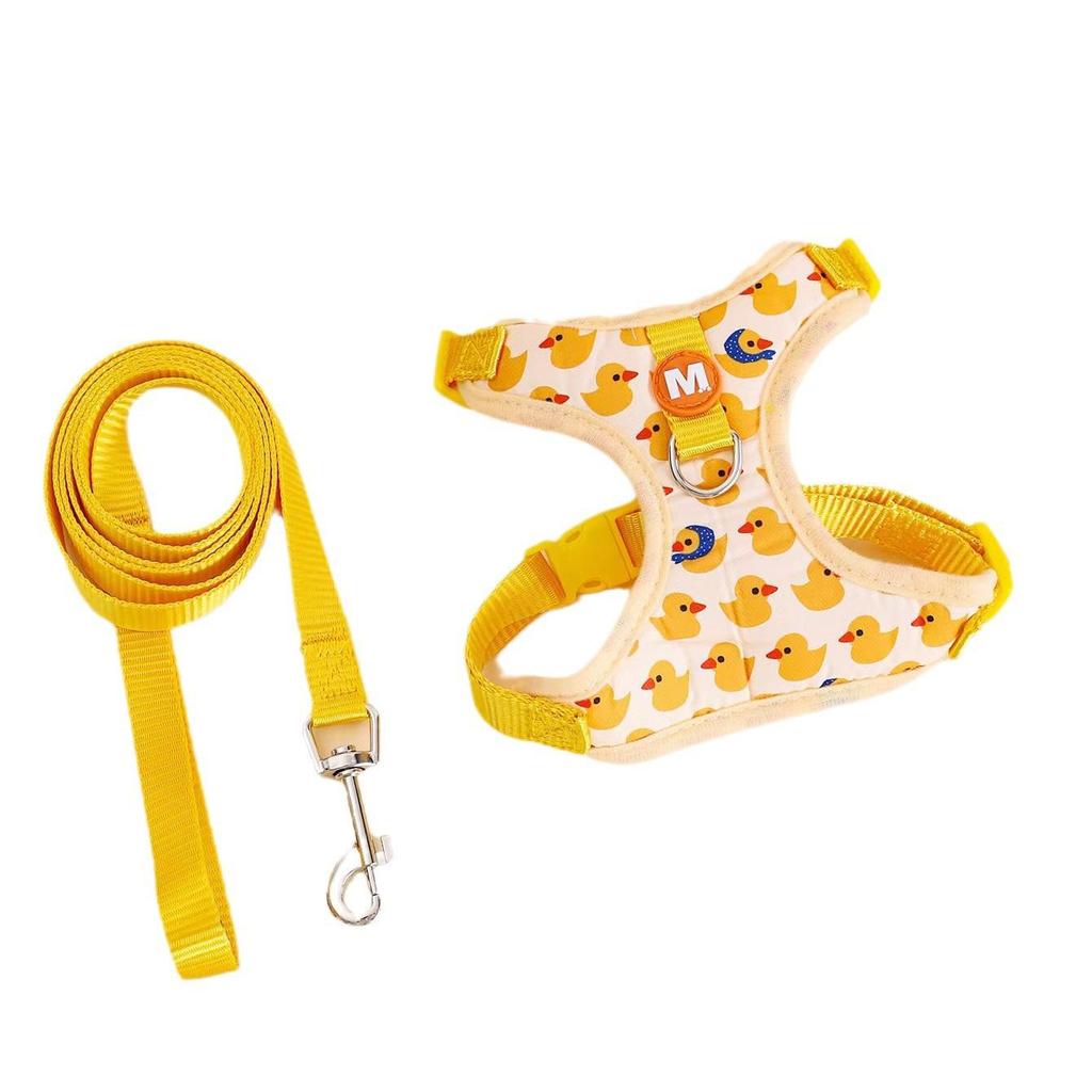Cute Yellow Duck Anti-Escape Dog Leash & Adjustable Cat Harness Set