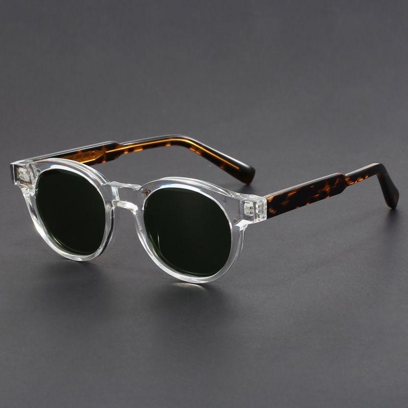 

New Vintage Polarized Sunglasses Women Men Brand Design Trending Luxury Retro Punk Sun Glasses Men Driver Shades UV400 очистить зеленый