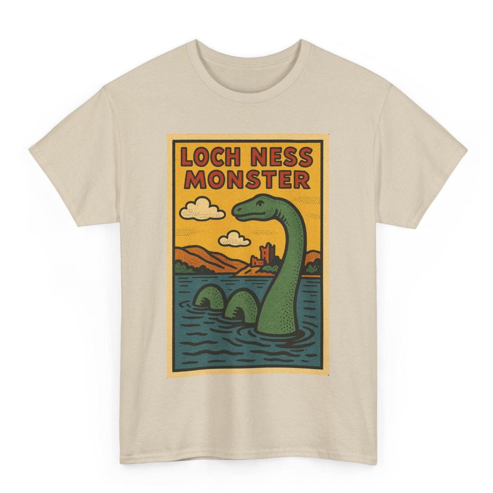 Loch Ness Monster T-Shirt: Retro Comic Nessie Tee, Myth Lover Gift XL