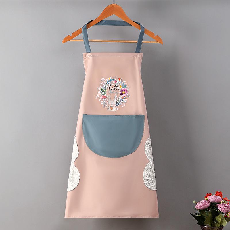 Hand-Wiping Kitchen Household Cooking Apron Oil-Proof Waterproof Men Women Adult Waist  Coffee Overalls Wipe Hand Apron
