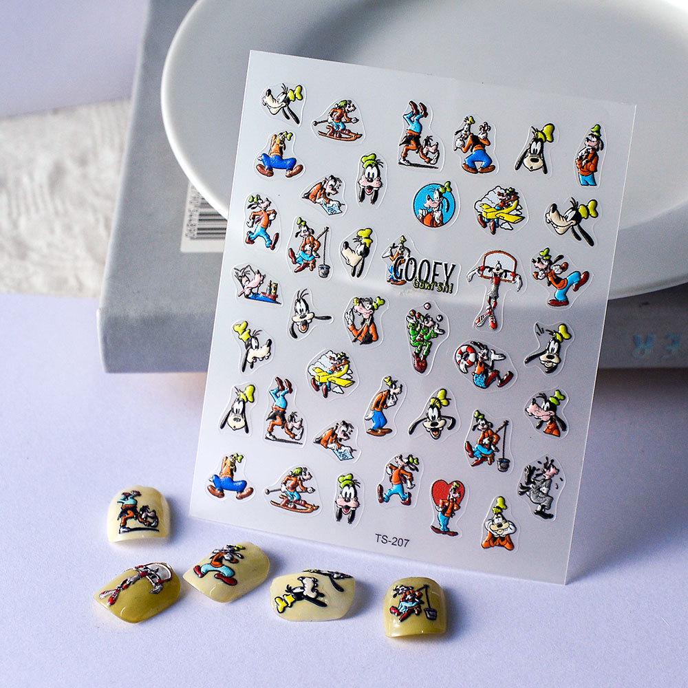 Japanese Style 5D Cute Dog Nail Art Stickers - Tough, Thin, and Adorable Decorations