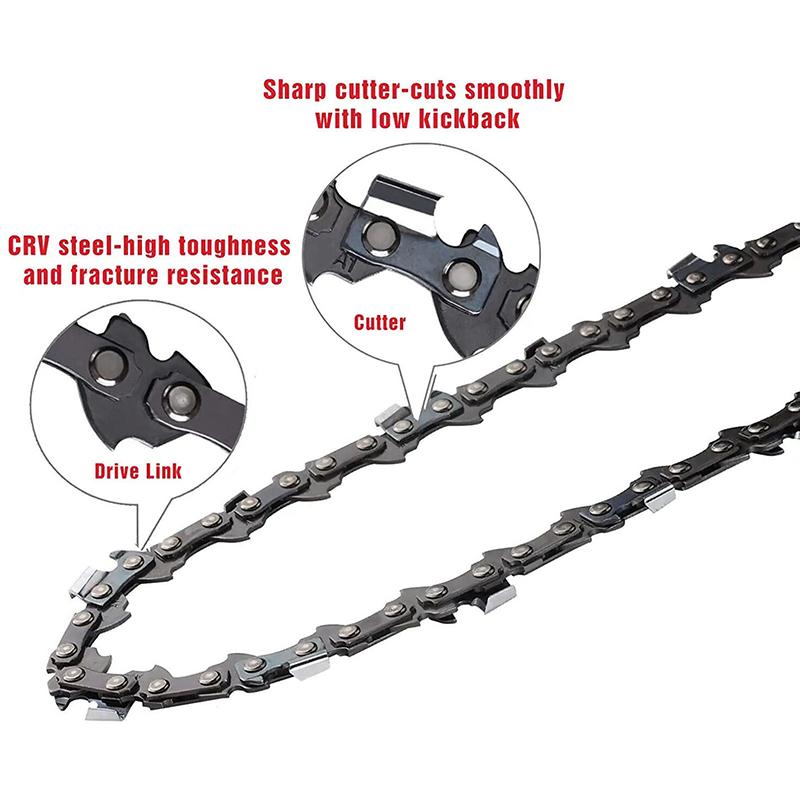 1/2/3/4 Pcs 18 Inch Chainsaw 72 Drive Link 36 Cutter 0.325" Pitch .058" Gauge Replacement Part for Electric Saw Wood Cutting Garden Tool