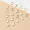 Plastic ABS Plated Laughing Face Spacer Beads for DIY Handmade Jewelry