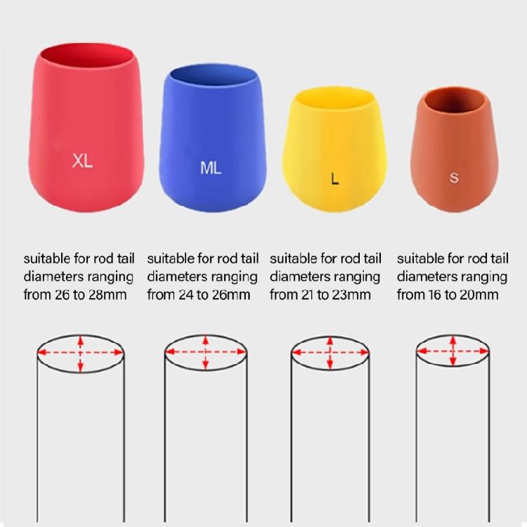Fishing Rod Fixed Rings Handle Protective Case Fishing Rod End Cover Butt Cushions Silicone Rod Bottom Protector Enduring