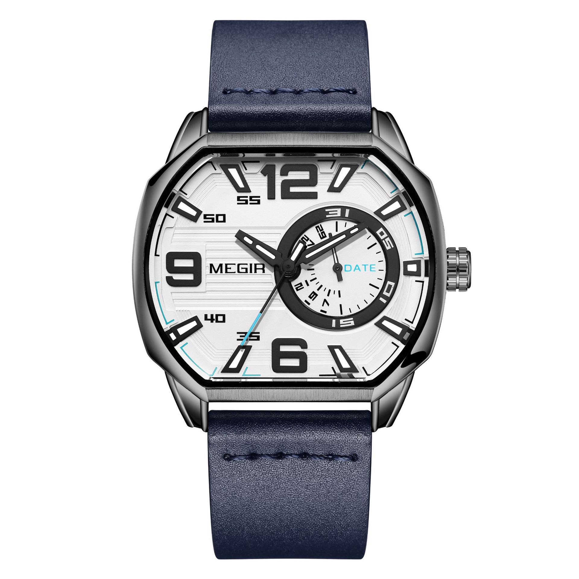Men S Watch, Innovative Square Sports Watch Waterproof Luminous Leather Men S Watch 2201