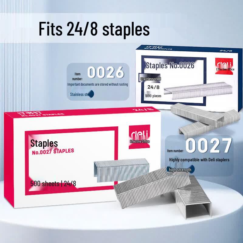 Deli 0414S Rotary Stapler, 50-Sheet Capacity