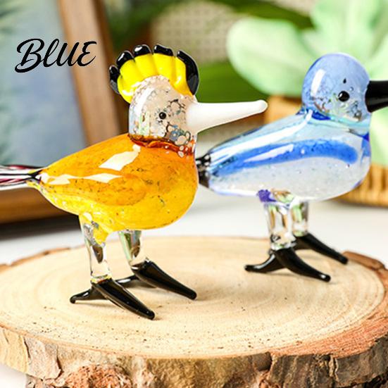 Künstlerische Glas-Tierornamente Handgeblasene Vogel-Figuren Bunte Mini-Statuen Kunstgeschenke für Liebhaber Teetisch Bücherregal Heim-Schreibtisch-Dekor Kristall
