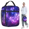 Vibrant Galaxy Print Insulated Lunch Bag for Women Office Cooler Thermal Food Box Tote Leakproof Lunch Boxes Container