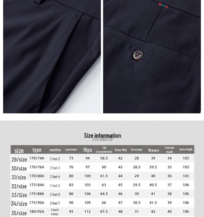 Shanshan Men's Navy Blue Straight Fit Casual Pants