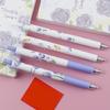 6Pieces Retractable Flower Print Gel Pen 0.5MM Quick Drying Smooth Writing for Writing Noting Journaling Office Supplies