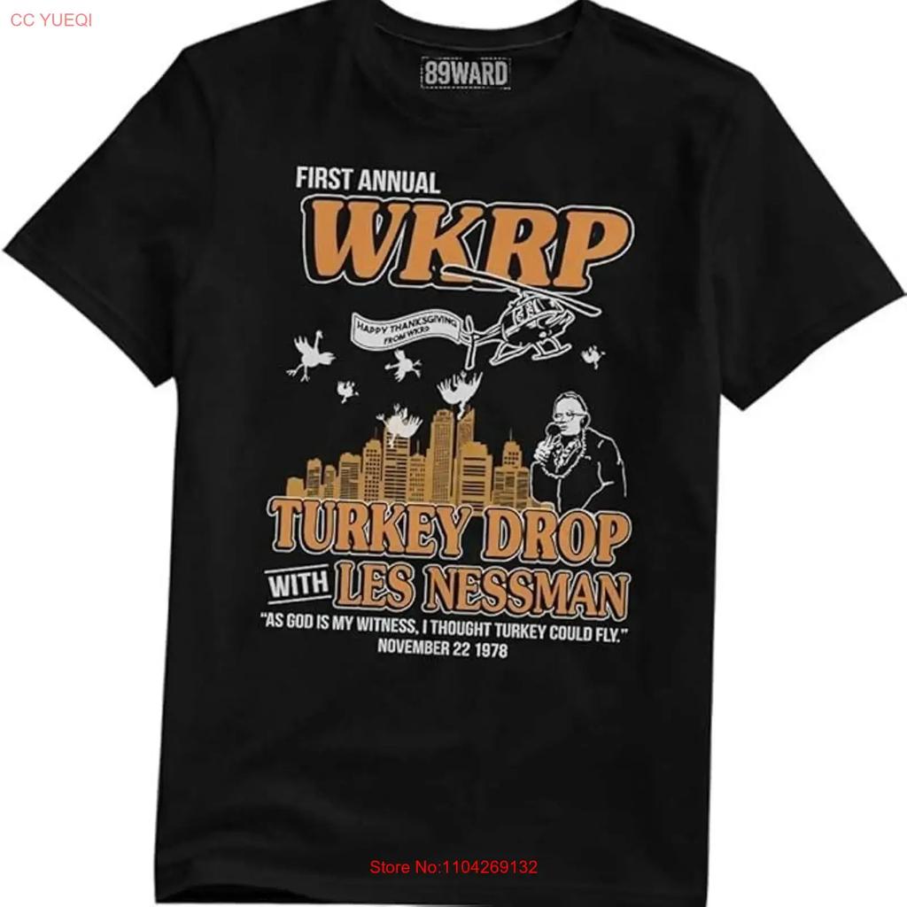 First Annual Wkrp Turkey Drop Les Nessunisex T Shirt In Cincinnati Vintage Designer Clothes Slightly Top For Everyday Wear