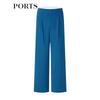 PORTS Women's Wool Blend Atlantic Blue Trousers