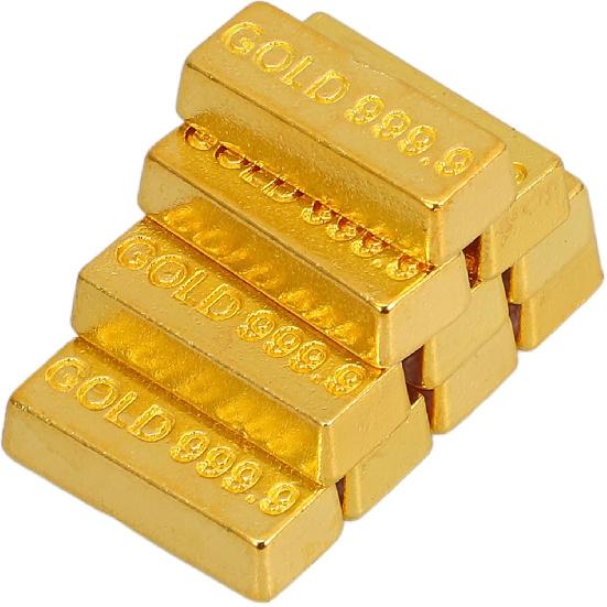 30 PCS Dollhouse Mini Mini Model Mini Fake Gold Brick Mini Gold Fake,