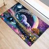Fantasy Einhorn & Regenbogen Nacht Rutschfeste Fußmatte, Dekorative Bodenmatte