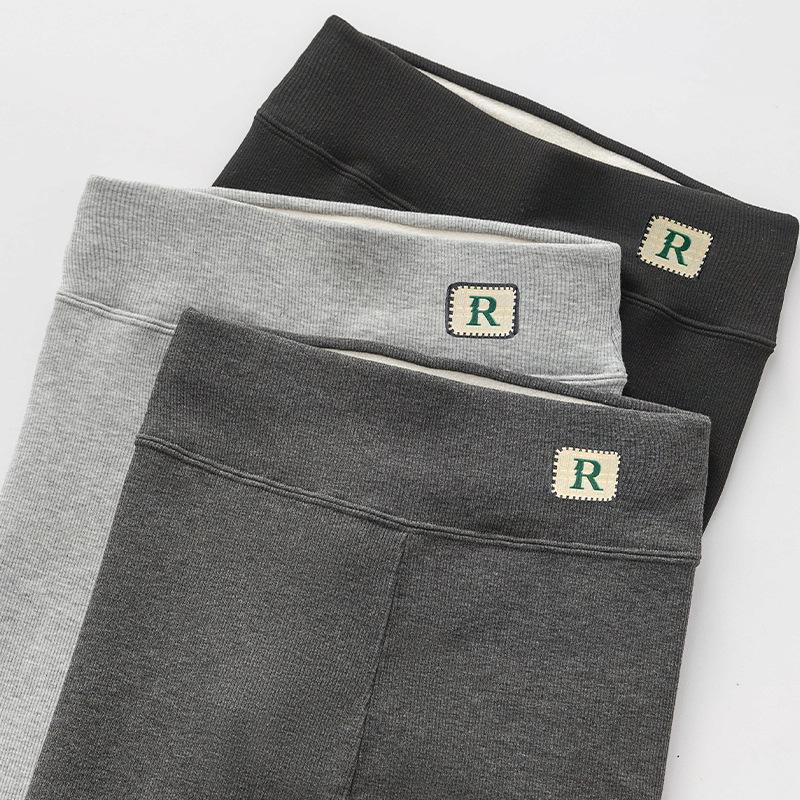 High-Waisted Elastic Autumn/Winter Fitness Pants with Plus Velvet Thickness for Casual European & American Sports Style