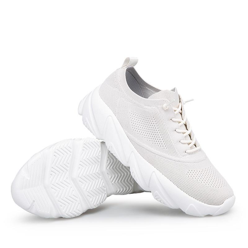 Spring, summer and autumn casual sneakers, thick-soled, simple and breathable, mesh shoes, high elasticity, comfortable and classic