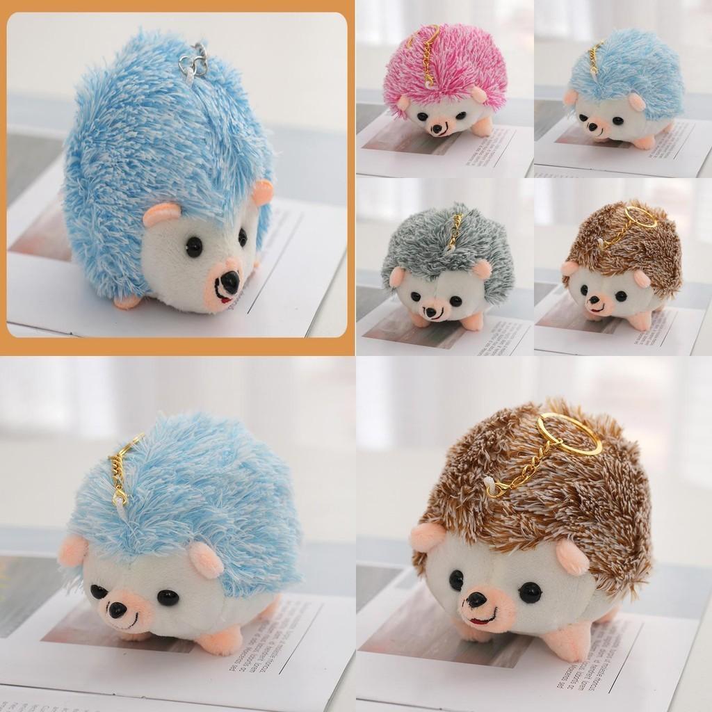 Soft Colorful Hedgehog Stuffed Animal Keyring Bag Pendant Hanging Decoration