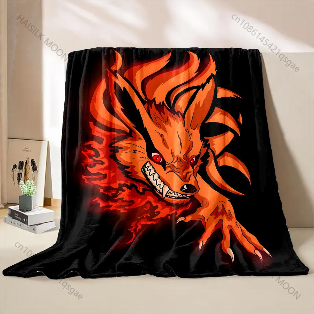 Japan Mythology Fox K-Kurama Theme Print Blanket, Large Size,Gift for Son Husband,All Seasons Bedroom Sofa Bed Decorated Blanket
