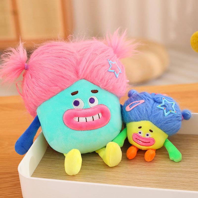 Funny Snot Bear Sausage Mouth Doll Keychain Bag Pendant Plush Toy Ugly Cute Doll For Girls Gift