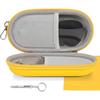 1pc Double Mirror Box, With Zipper Closure & Clip,Portable Eyewear Storage Box for 2 Glasses,Sunglasses Holder, Colored Contacts