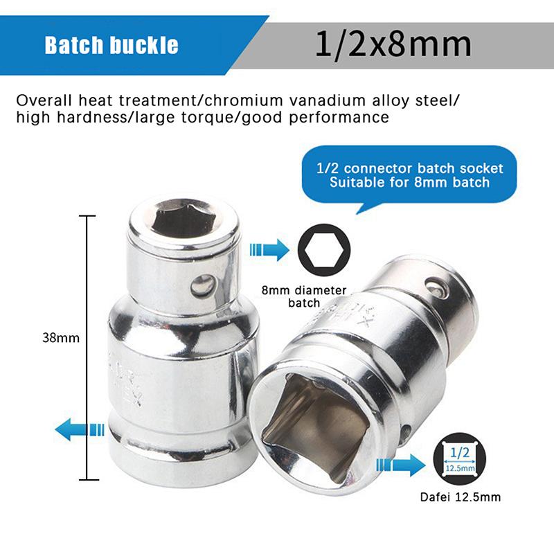 Durable Impact Socket Converter with Hex Shank Bits, Essential for Repair and Replacement Tools.