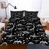 Jurassic Period Dinosaur Bedding Set, Print Cartoon Animals Birthday Gift For Boys 135X200 Cm Duvet Cover With Pillowcase 2/3Pcs