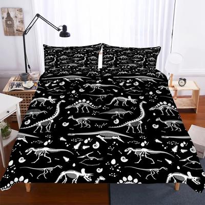 Jura Periode Dinosaure Beddengoed Set, Print Cartoon Dieren Verjaardagscadeau Voor Jongens 135x200 Cm Dekbedovertrek Met Kussensloop 2/3 stuks