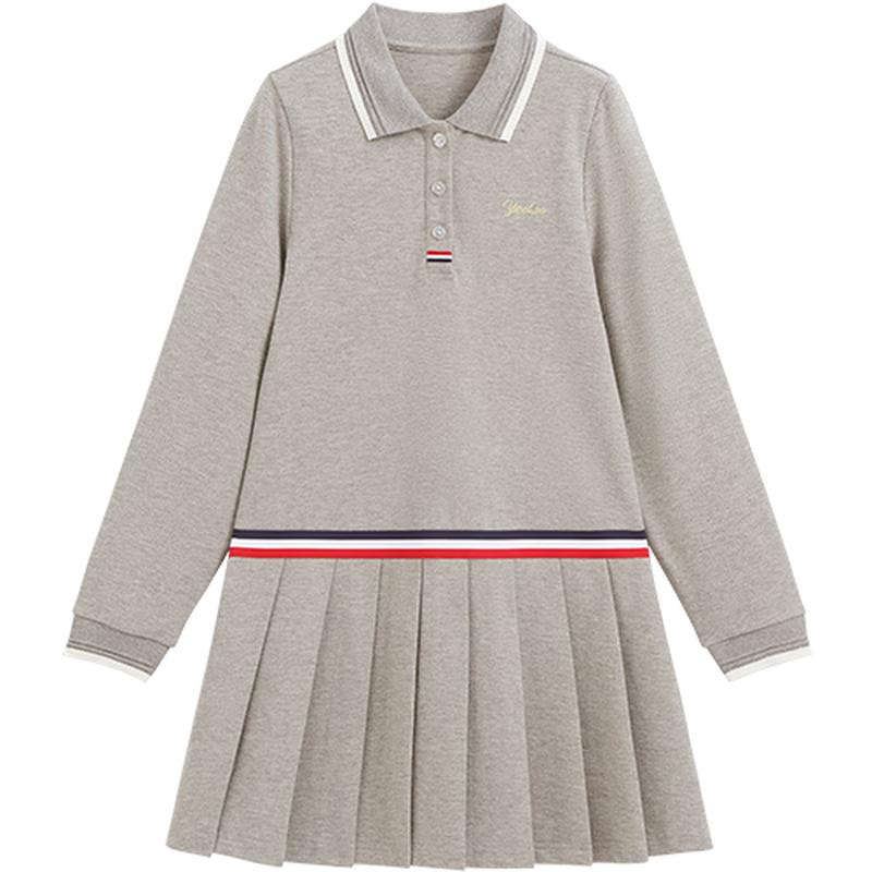 YEEHOO Girls  Long Sleeve Pleated Casual Dress 160
