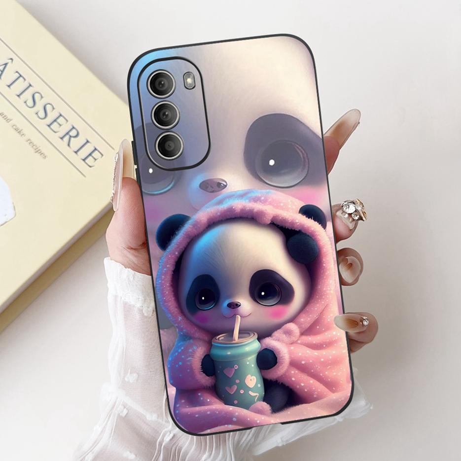 For Motorola Moto G51 G71 5G Case Moto G31 Cute Panda Cartoon Cover Soft Silicone Phone Case For Moto G71 G 31 51 MotoG51 Bumper