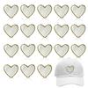 WTEMPO 10PCS 2 Colors, 6.5*7.5CM Heart Shaped Embroidery Cloth Patches Creative DIY Clothes Bags Hats Repair Sewing Iron On Patches