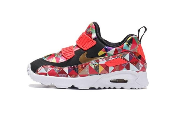 

Nike Air Max Tiny 90 CNY Slip Resistant Cushioning Low top Running Shoes Red Black Infant And Toddler BV6664-617 10C