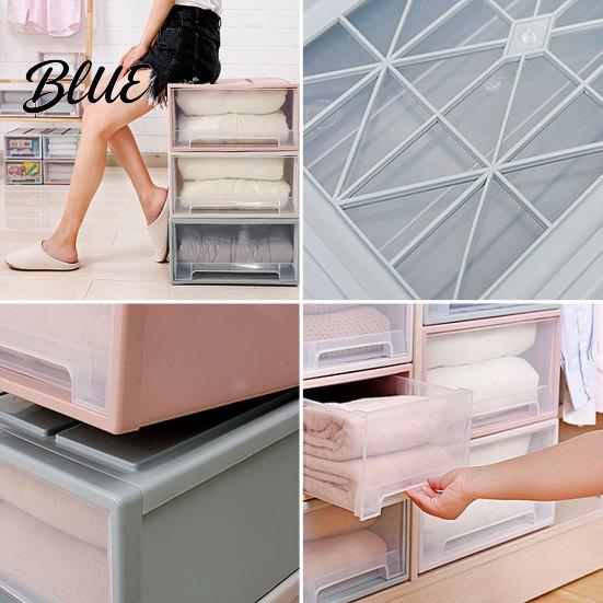 Household Plastic Transparent Container Organizer Storage Box Stackable Drawer